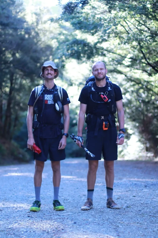 Sam Pendreigh and Stefan Ozich photographed on the Te Araroa Trail